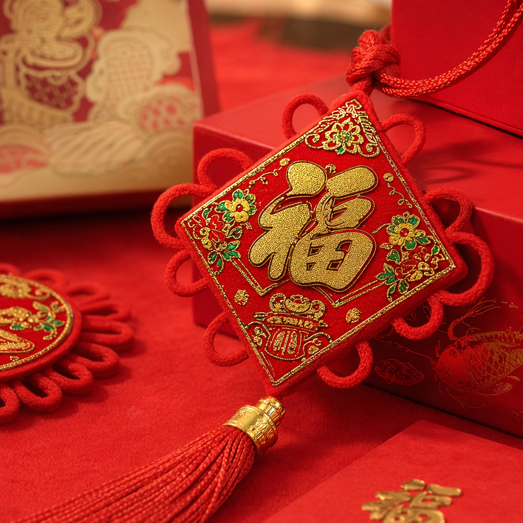 Red New Year gift box set, a festive New Year gift box, is an ideal choice for New Year greetings and gifts during the Spring Festival Application Scenario