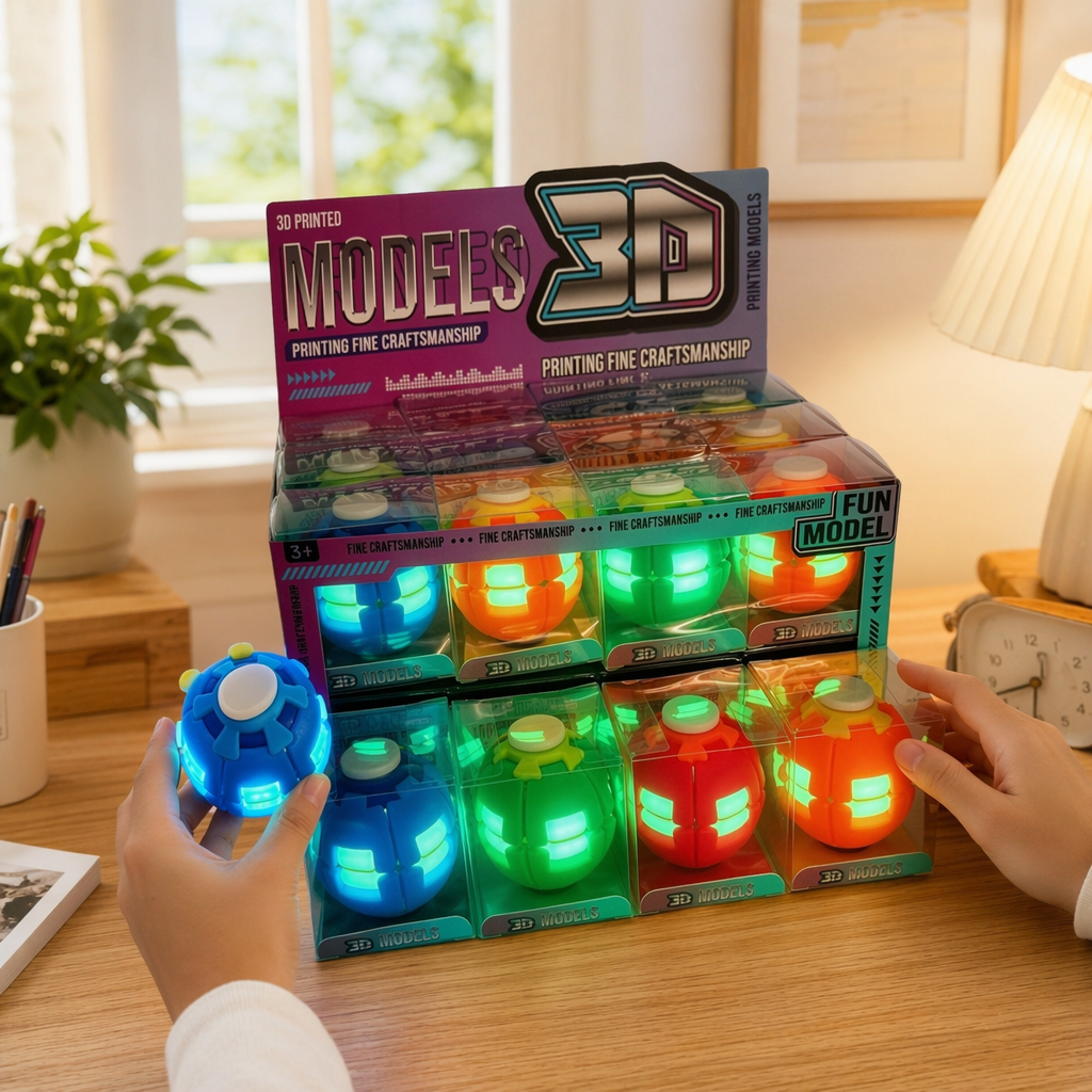 Colorful luminous 3D assembly model ball educational and creative toy, DIY handicraft for children and adults details Picture