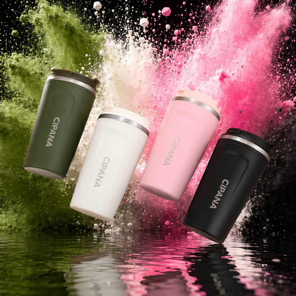 Colorful insulated cup, stainless steel vacuum insulated portable water cup, fashionable and simple design Specification image