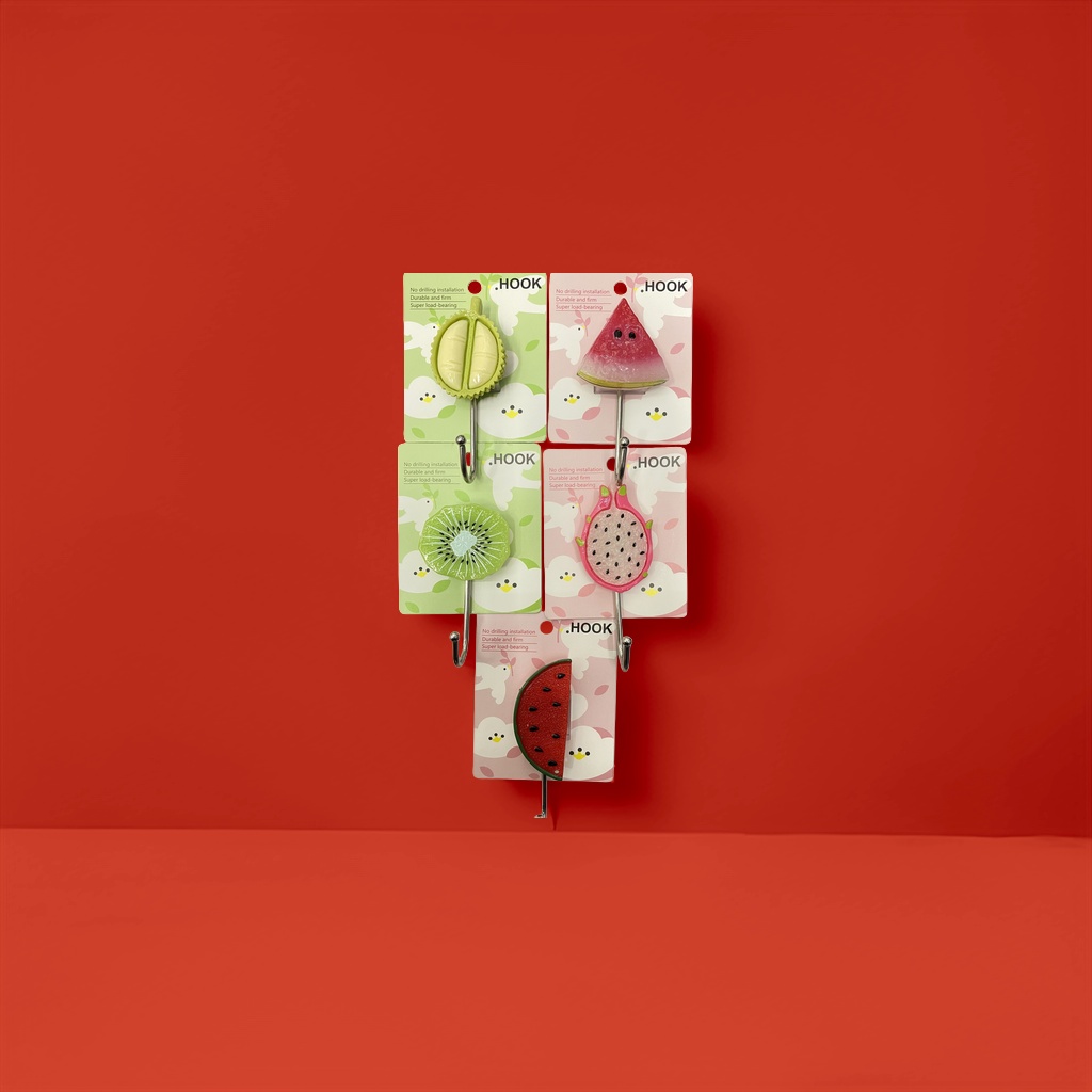 Fruit-shaped creative hooks are wall-mounted for kitchens, bathrooms and toilets without the need for drilling full image
