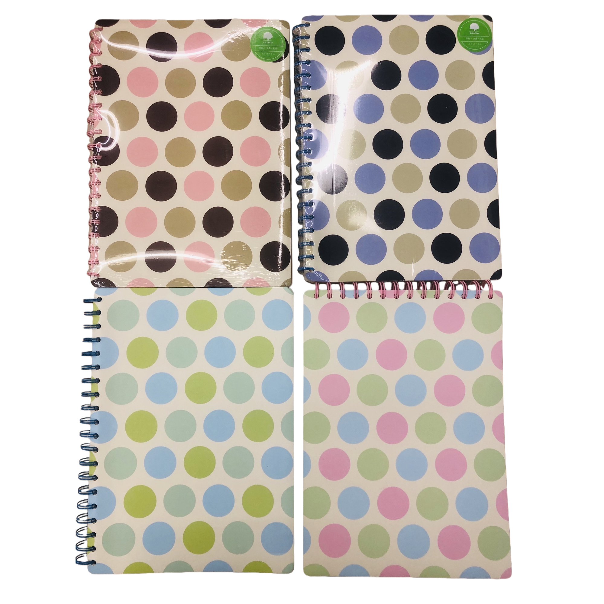 Colorful polka dot spiral notebook A5 thickened inner page student office notepad Item Picture