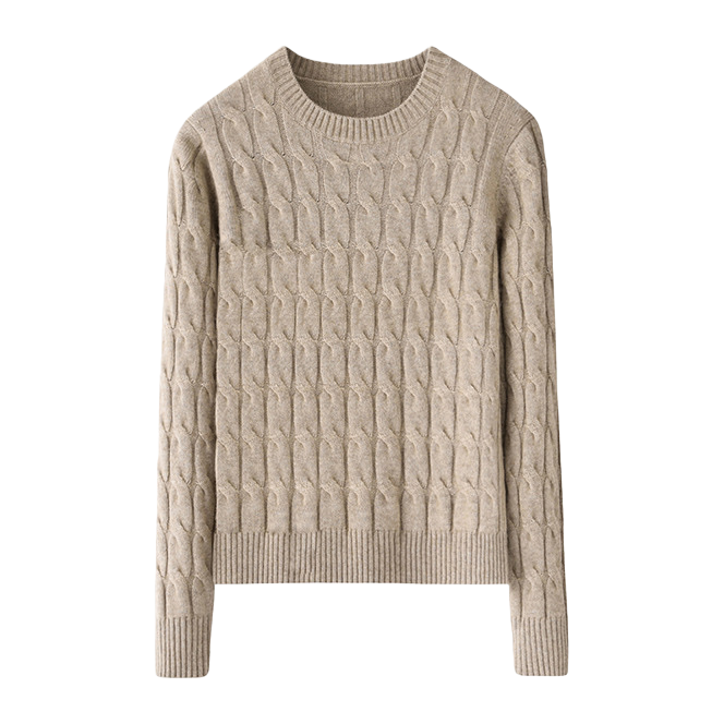Beige knitted sweater women's fitted long-sleeved inner layer for autumn and winter Item Picture