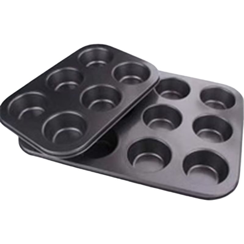 Black six-hole muffin cake mold silicone non-stick baking tool for home use Item Picture