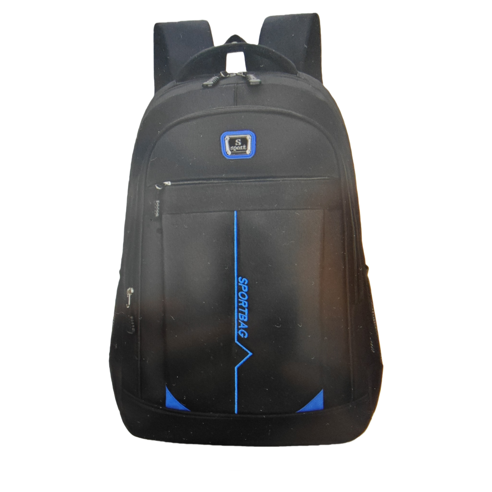 This black backpack is simple and versatile. It is a large-capacity, lightweight travel backpack for student commuting Item Picture