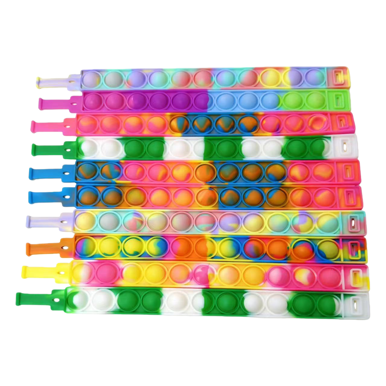 Colorful stress-relieving wristband Silicone elastic stress-relieving toy, suitable for both men and women, comfortable and soft Item Picture
