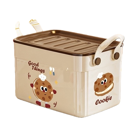Cream-colored rectangular PP plastic storage box with lid, specially designed for organizing bedroom wardrobes Item Picture