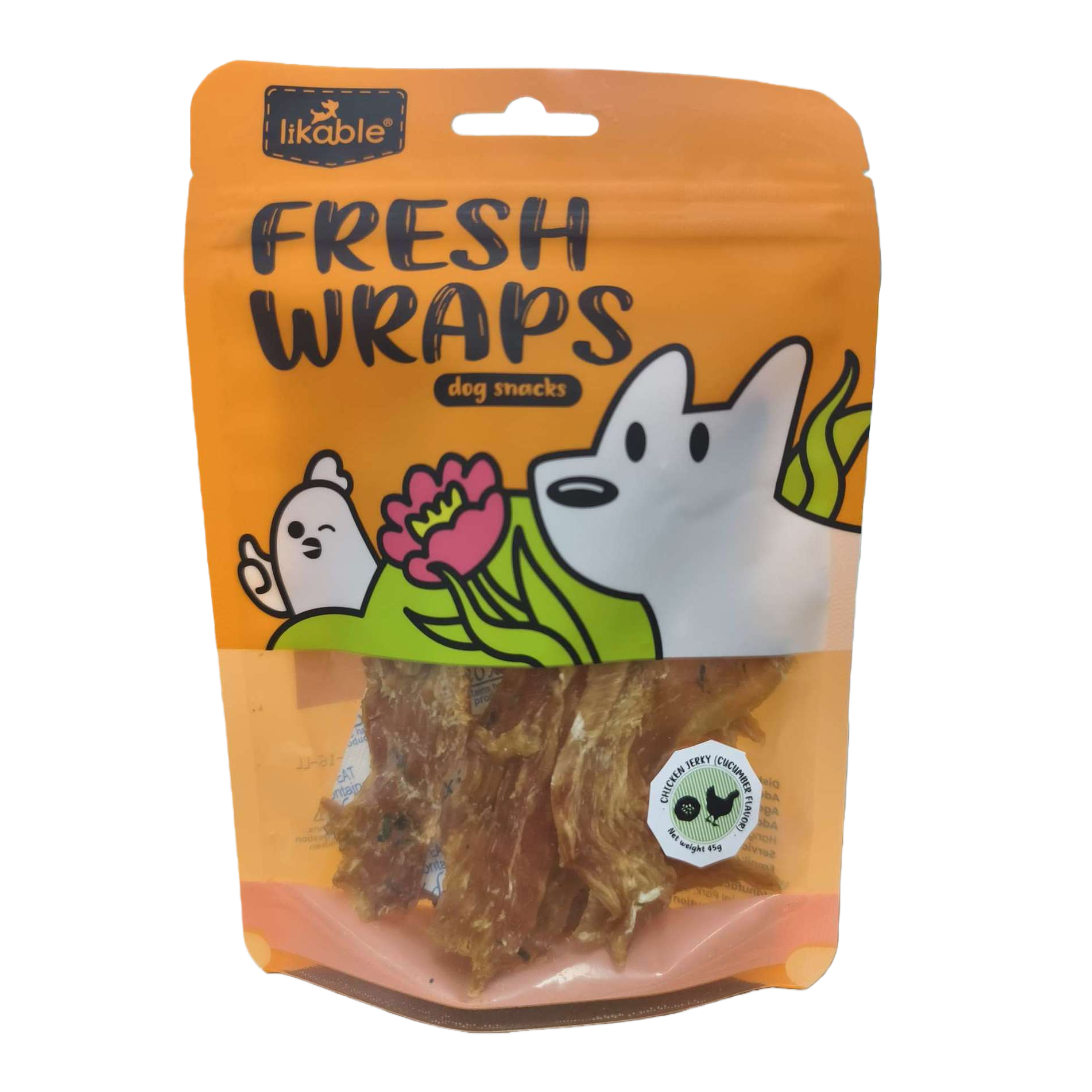 Cucumber-flavored chicken slices, dog snacks, pet teeth grinding and cleaning chewing sticks, natural and grain-free Item Picture
