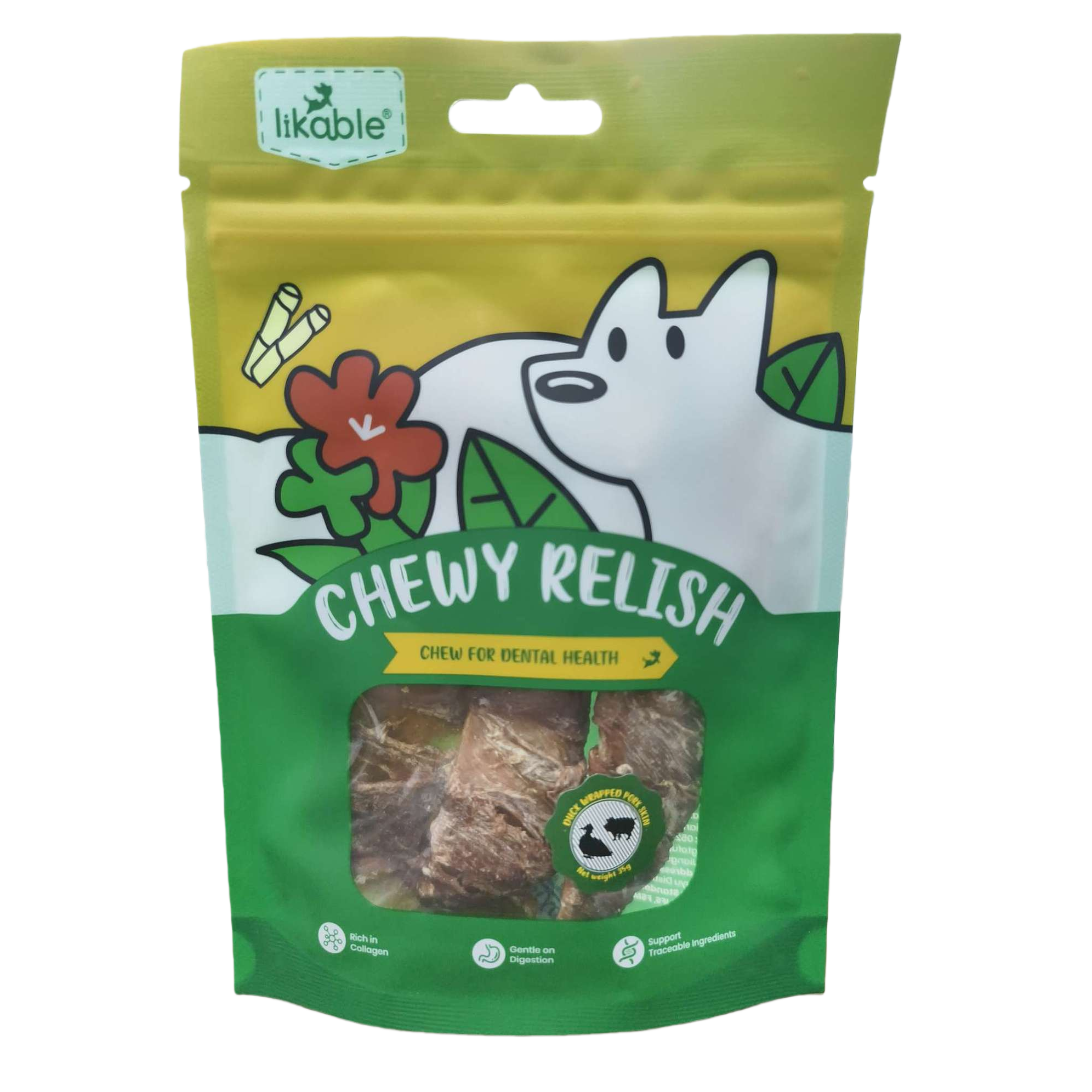 Duck meat wrapped around pigskin, dog snacks, natural chicken jerky, pet teeth grinding and cleaning snacks Item Picture