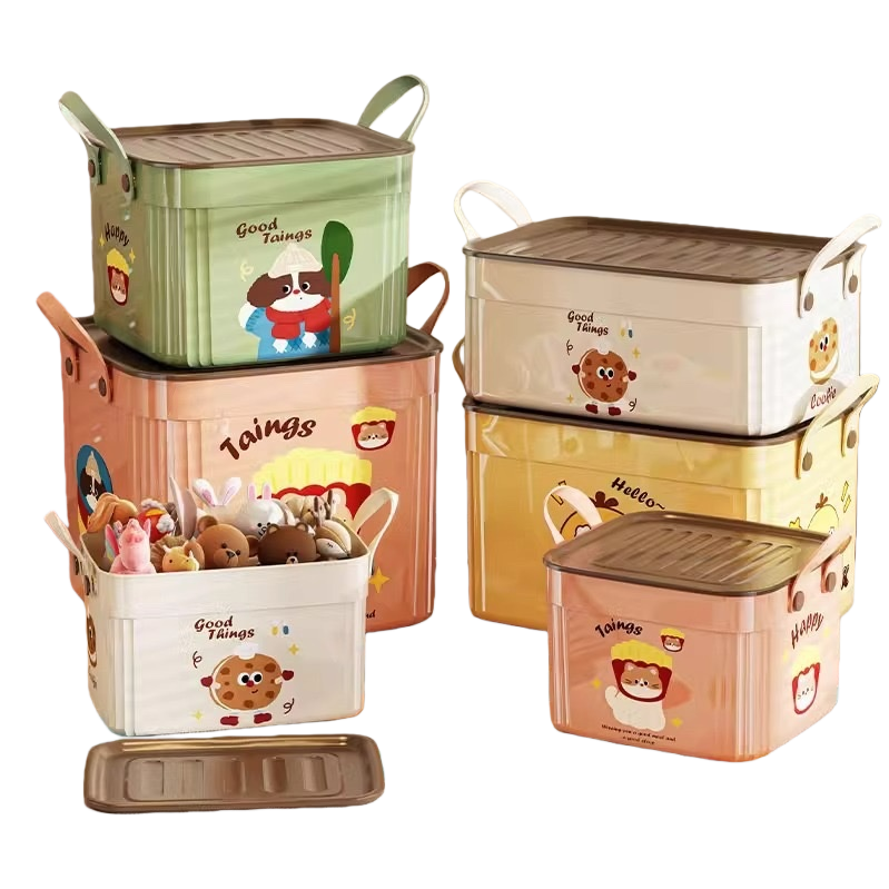 Colorful cartoon storage box, multi-functional desktop organization box, children's stationery and toy storage wonder Item Picture