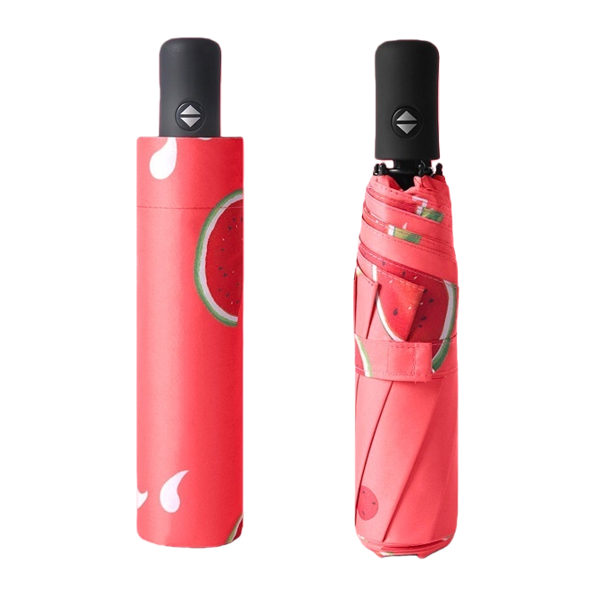 A red watermelon-patterned umbrella for sun protection and rain protection Item Picture