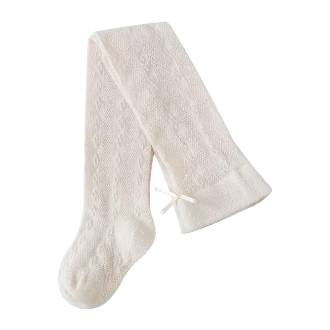 Light pink knitted pantyhose women's slimming elastic warm base socks Item Picture