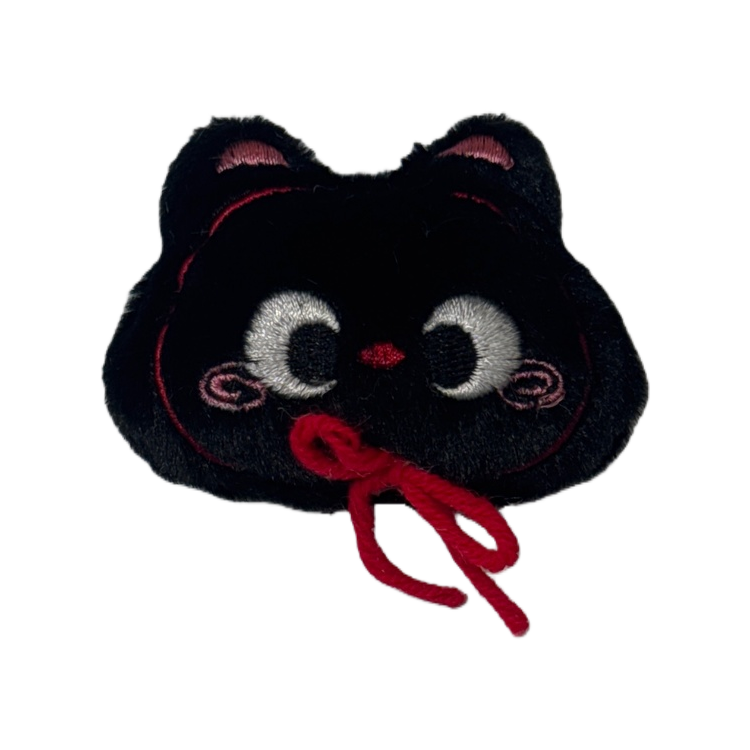 Black cat plush toy, cute throw pillow, fabric home decoration Item Picture