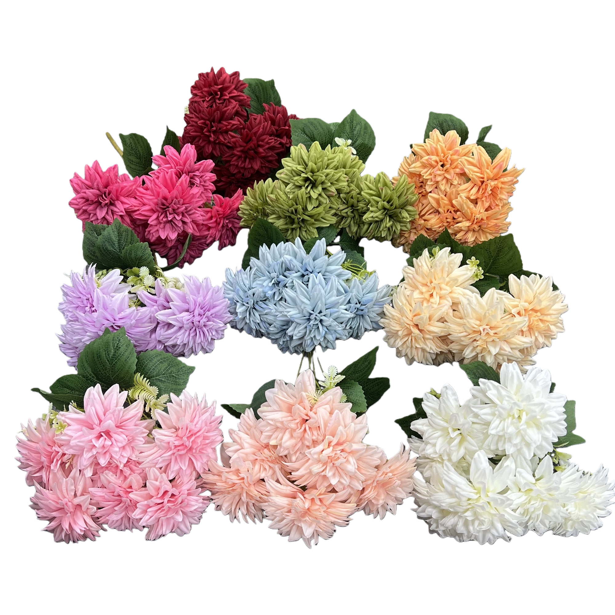 Colorful artificial chrysanthemum bouquets and artificial flower decorations for home living room dining tables Item Picture
