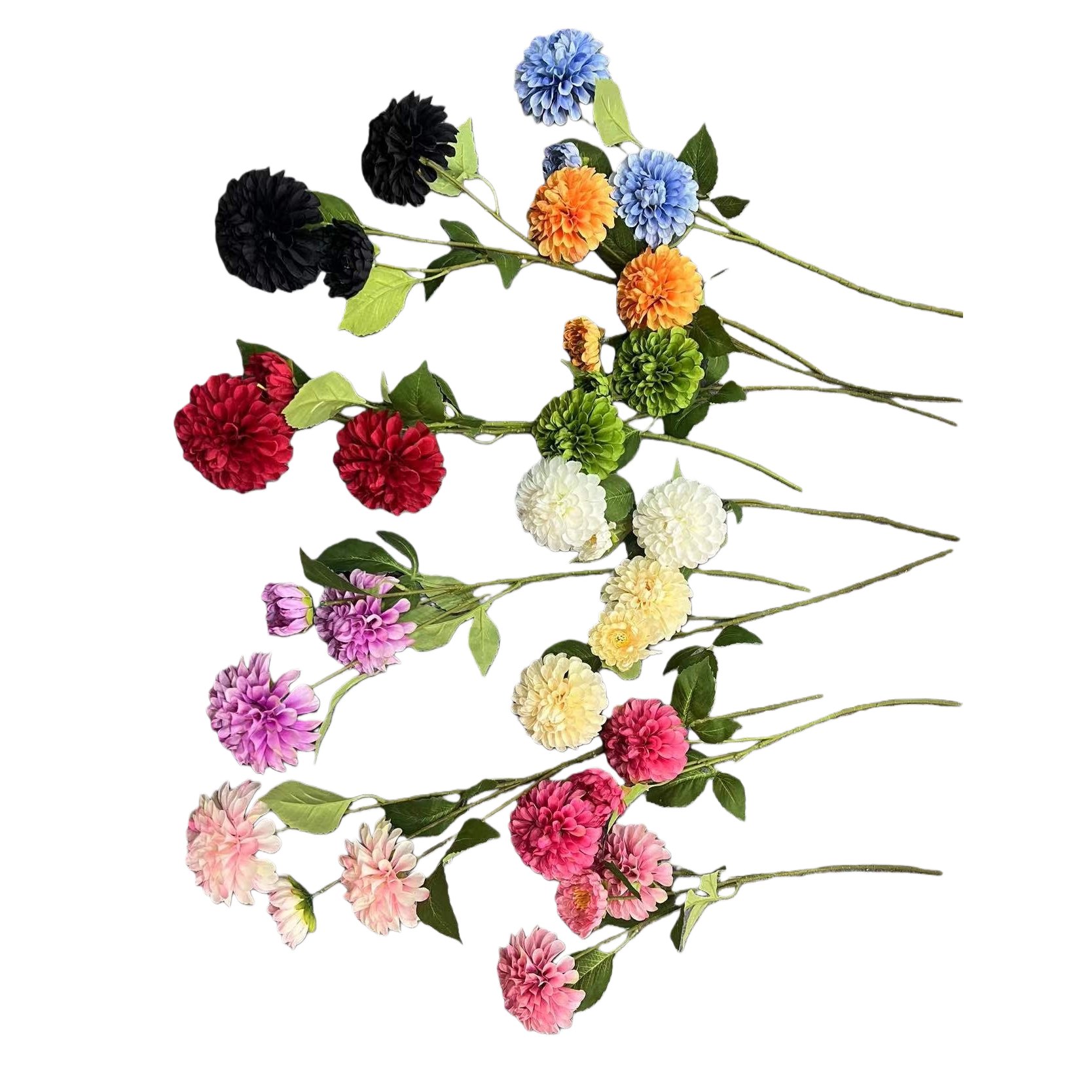 Colorful artificial dahlia bouquets, living room decorative items, home flower arrangement art artificial flowers Item Picture