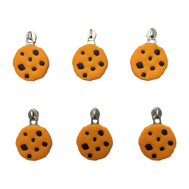 Orange cookie-shaped pendant, cute dessert-style keychain decoration Item Picture