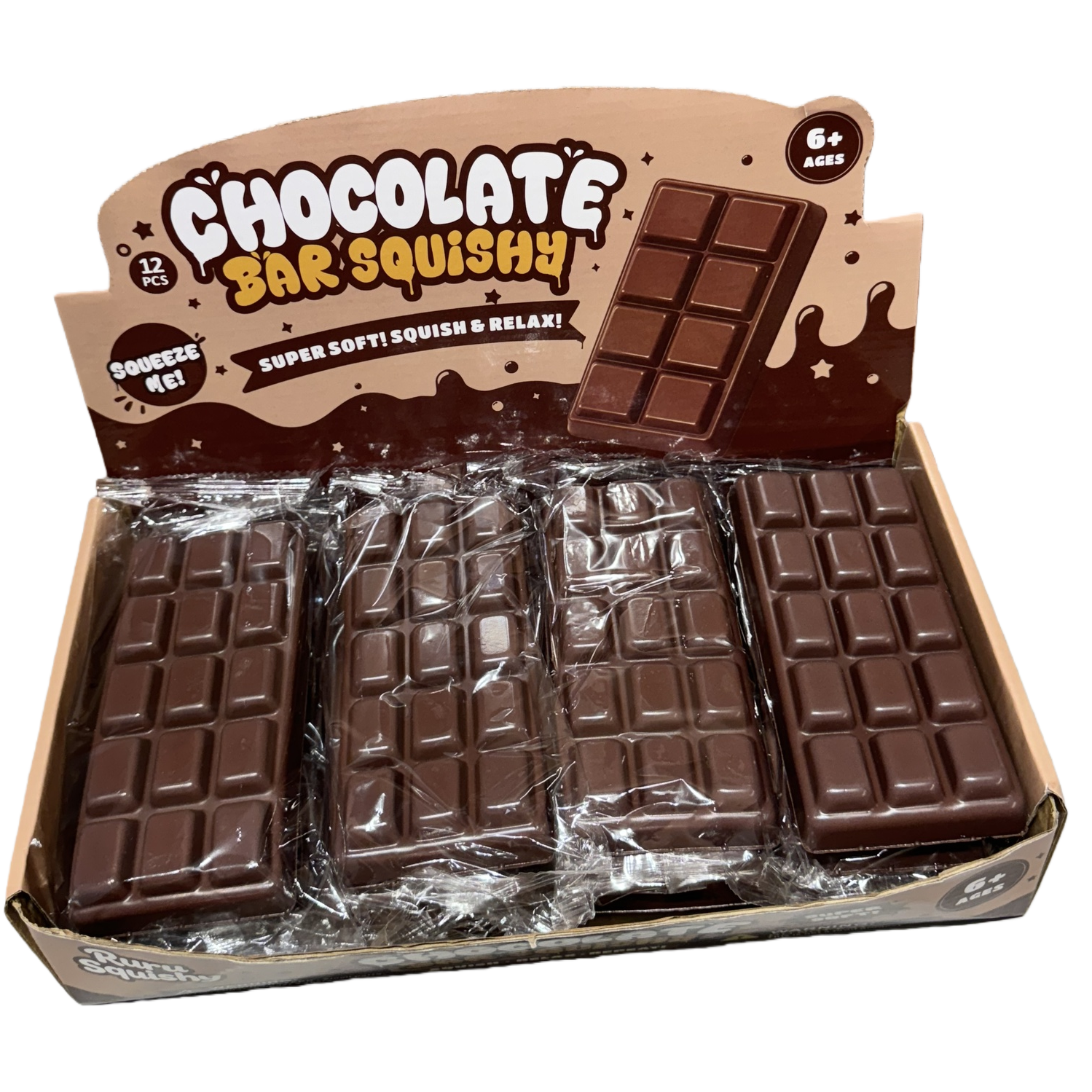 Brown chocolate bar toy box, creative and educational children's snack-shaped storage box Item Picture