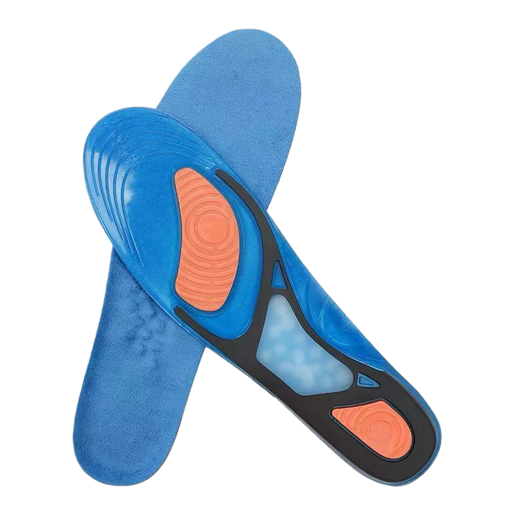 Blue breathable and deodorizing insoles, suitable for both men and women, are comfortable, shock-absorbing, sweat-absorbing and provide arch support Item Picture