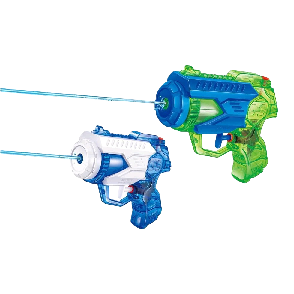 Blue, green, blue and white transparent water guns are children's summer water play toys Item Picture