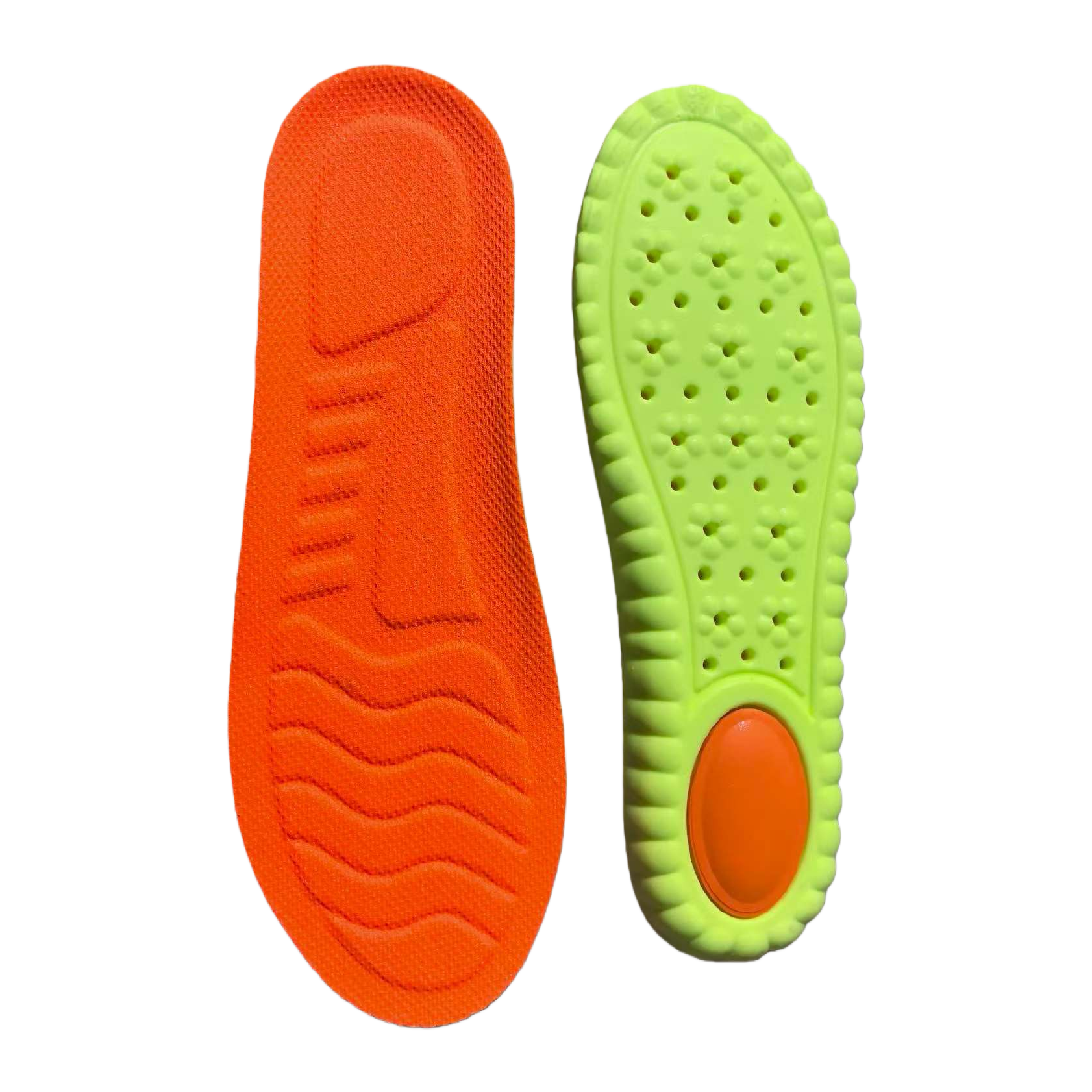 ورجل البرتقالي والأخضر المزدوج النعال المنفق بالهواء المضغوط Item Picture