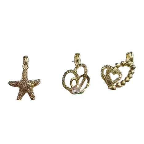 Golden starfish pendant, sterling silver 925 necklace, simple, fashionable and versatile for women Item Picture