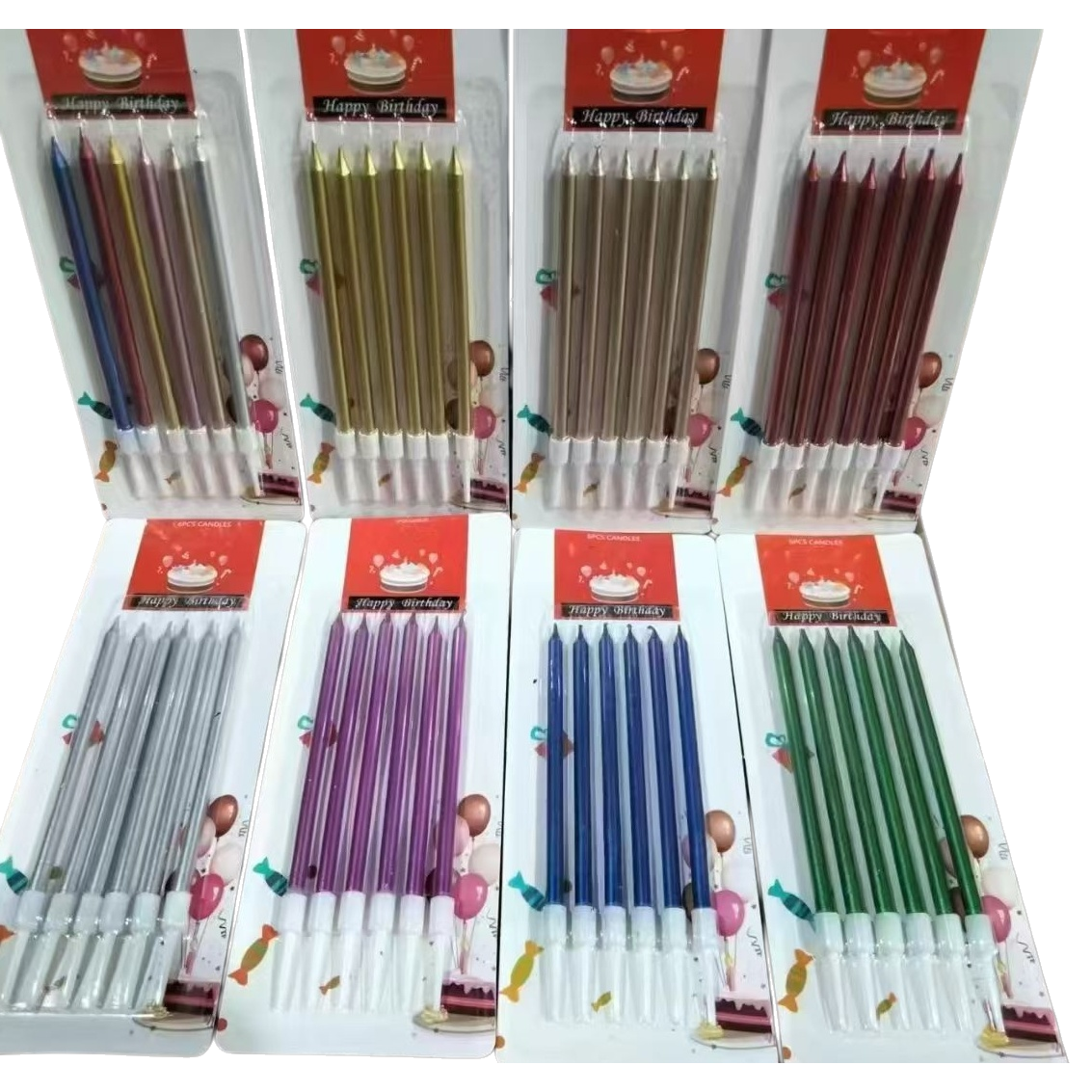 Colorful birthday candles, children's party decoration cake candles are available in a variety of colors Item Picture