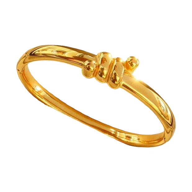 The golden bracelet is a simple, fashionable, versatile and light luxury jewelry for women Item Picture