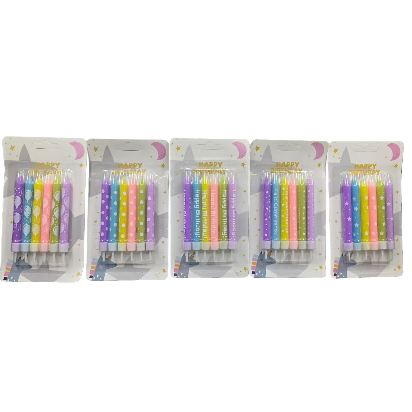 Colorful candle-themed birthday candles, party decorations, children's cake candles Item Picture