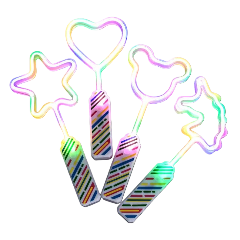 Colorful luminous sticks, festival party fluorescent hand-cranked sticks, night light LED shining props set of 10 pieces Item Picture