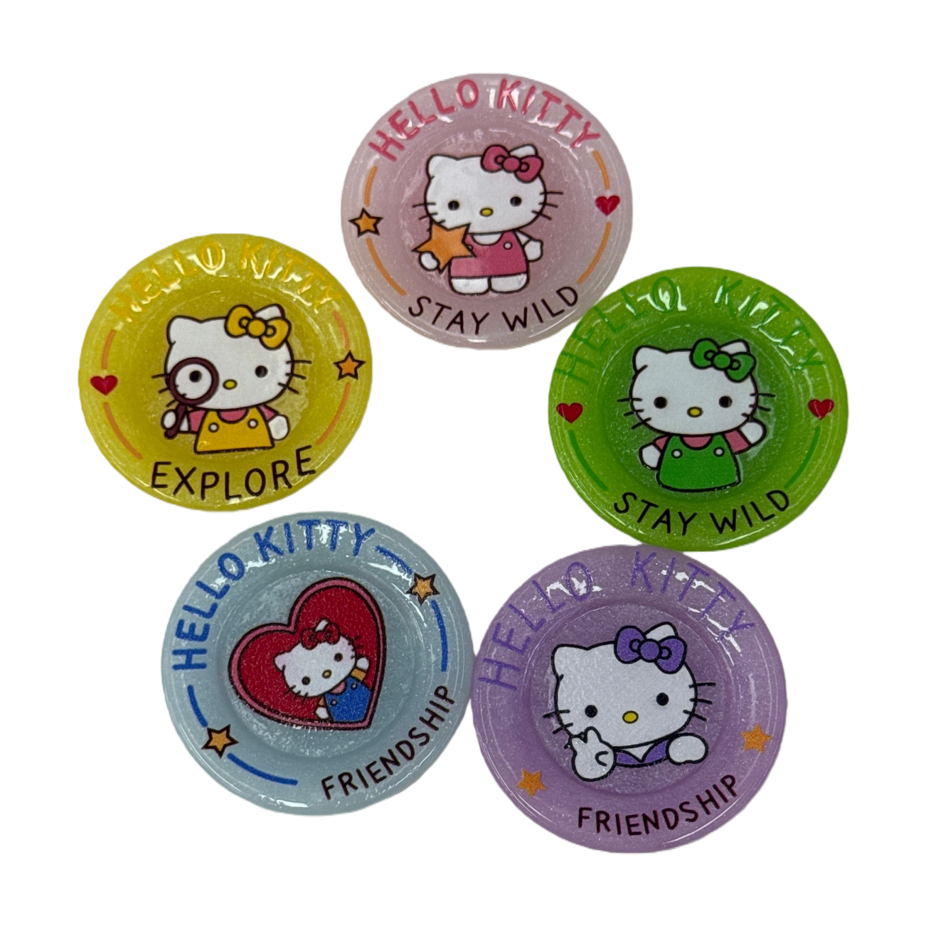 Colorful Hello Kitty badges, cute cartoon brooches and fashionable accessories Item Picture