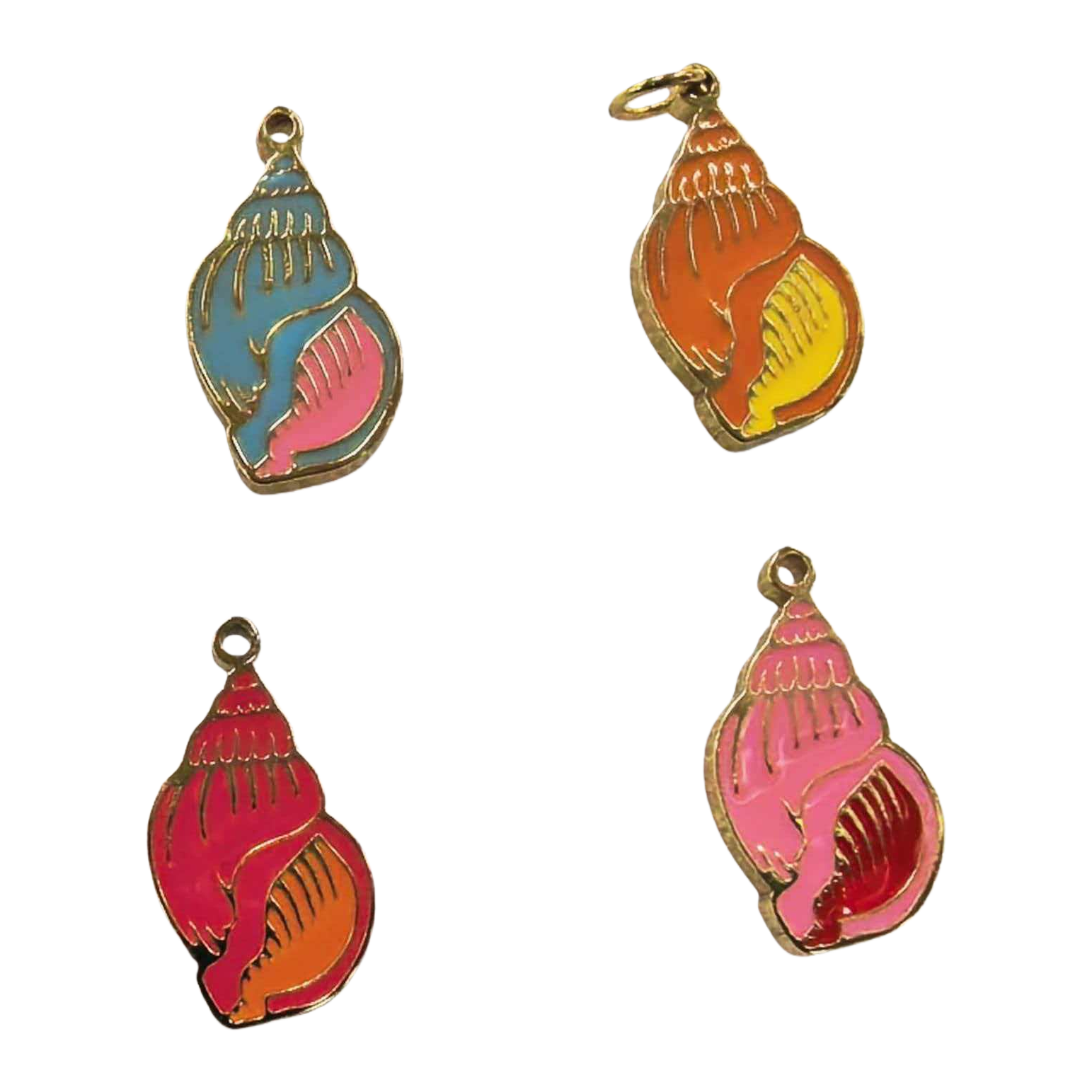 Colorful shell-shaped pendant, pure silver gold-plated necklace, women's niche design, light luxury accessory Item Picture