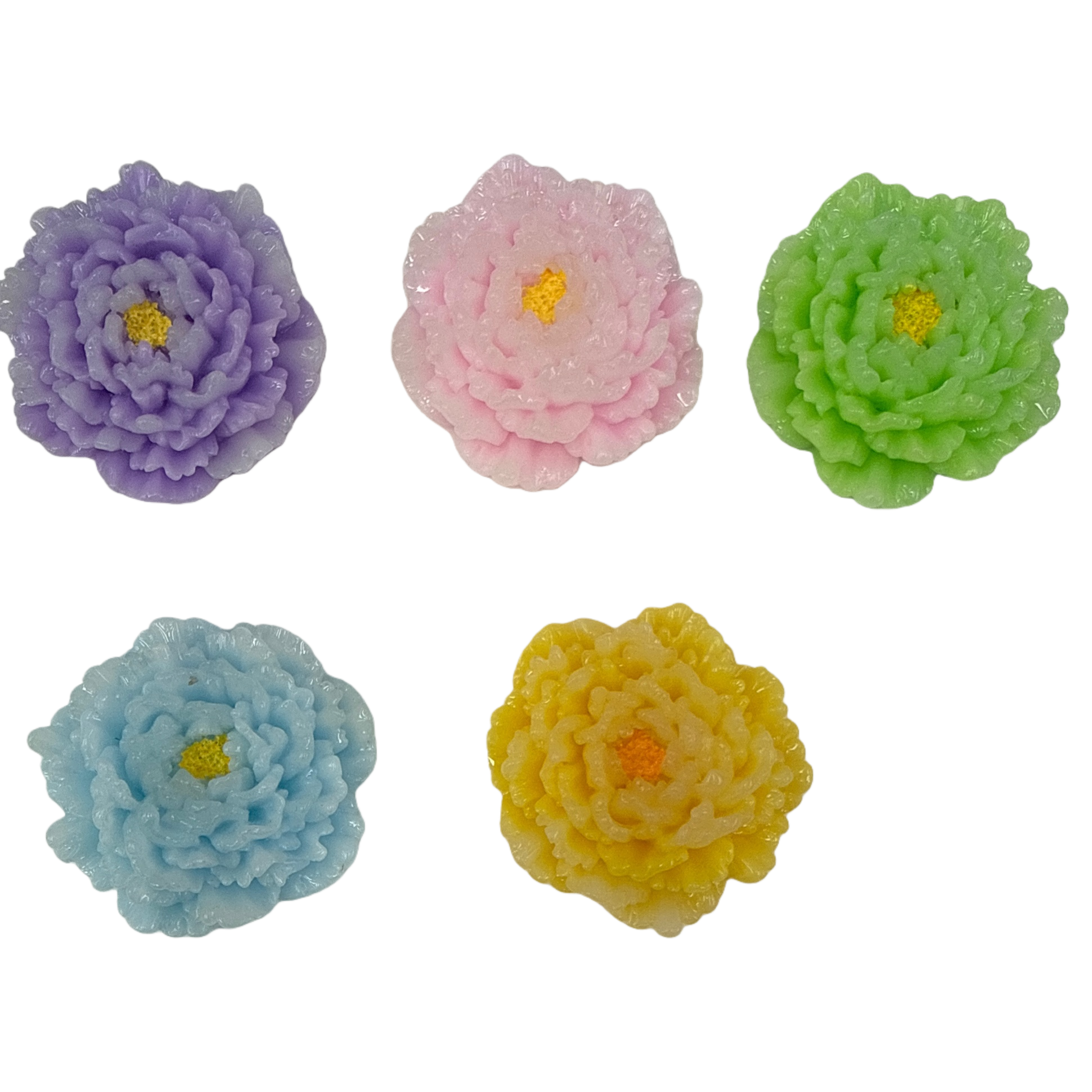 Colorful flower-shaped jewelry simulation three-dimensional petal earrings necklace set Item Picture