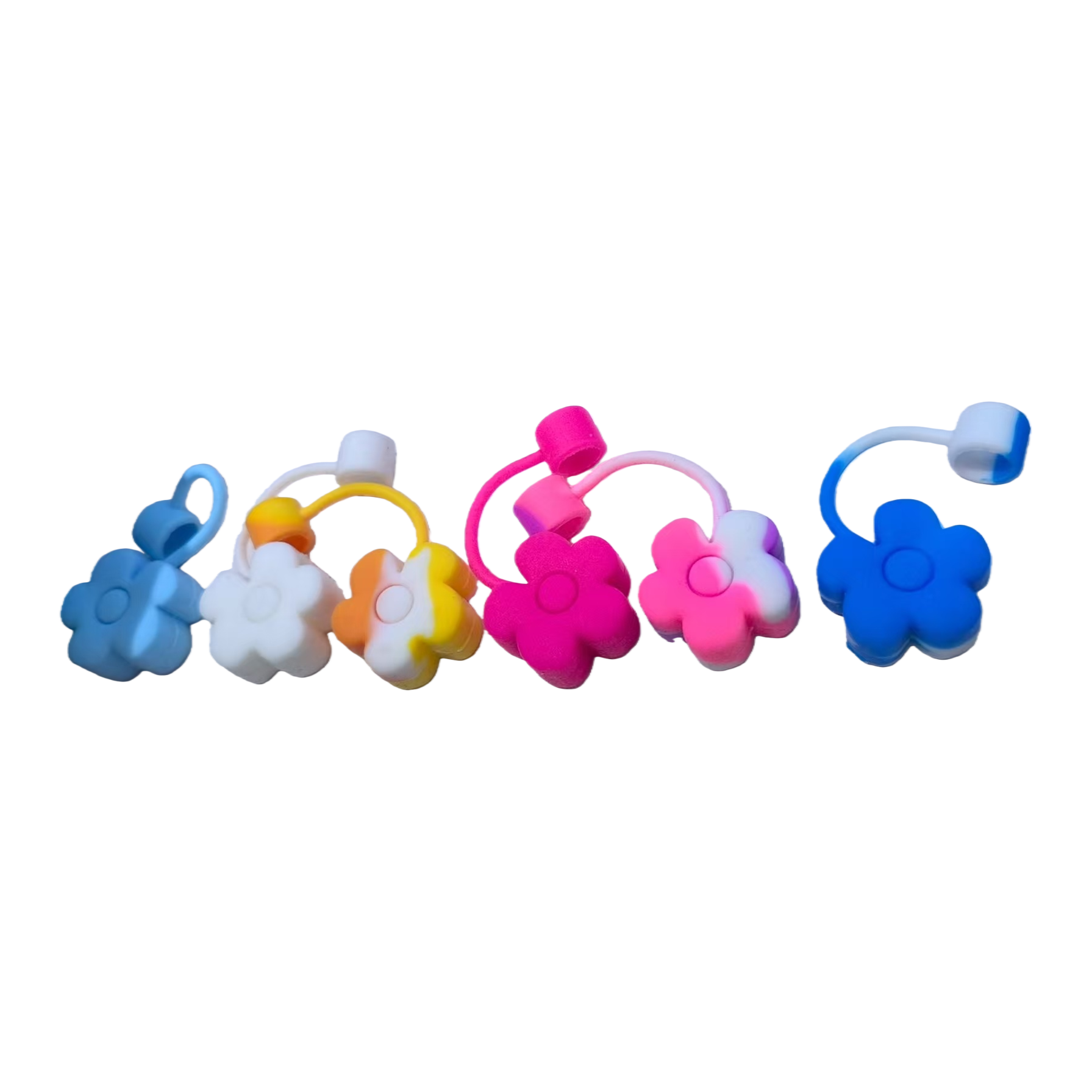 Colorful flower-shaped silicone hooks, no need for drilling, suitable for bathrooms and kitchens, and can bear weight Item Picture