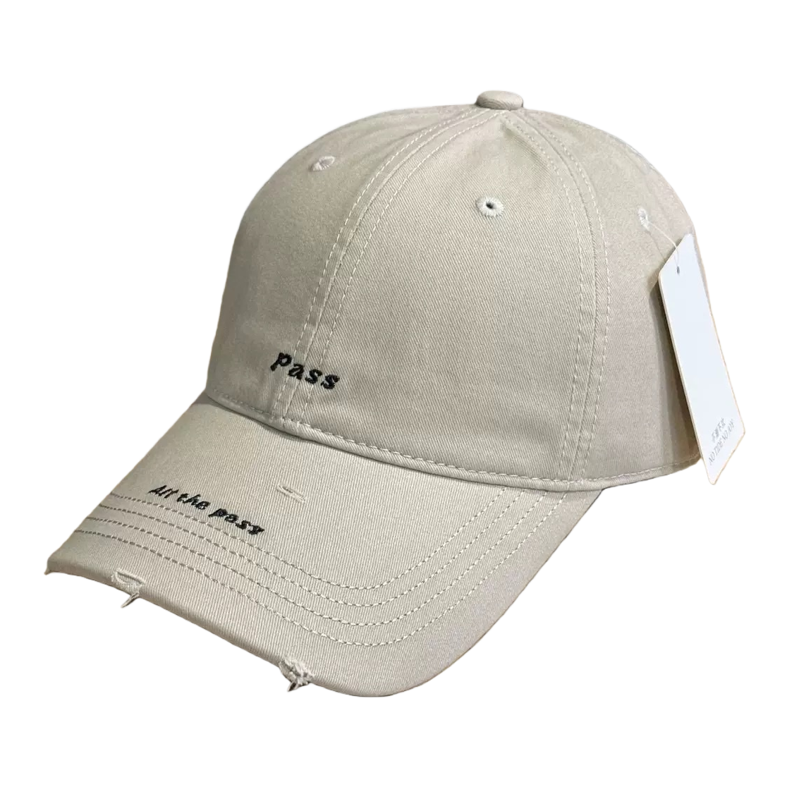 Beige baseball caps for both men and women, casual and versatile, with adjustable soft sunshade tops Item Picture