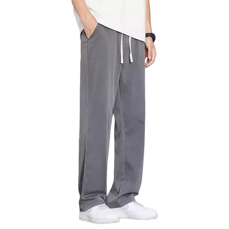 Grey loose trousers are casual, versatile and slimming women's trousers Item Picture