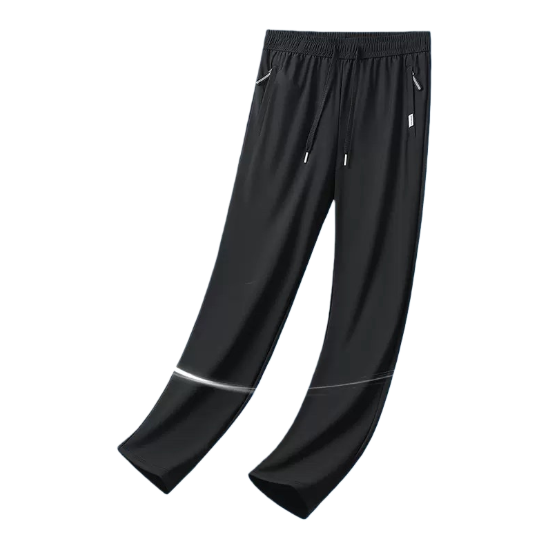 Black high-elasticity sports pants for both men and women, slimming, breathable and quick-drying Item Picture