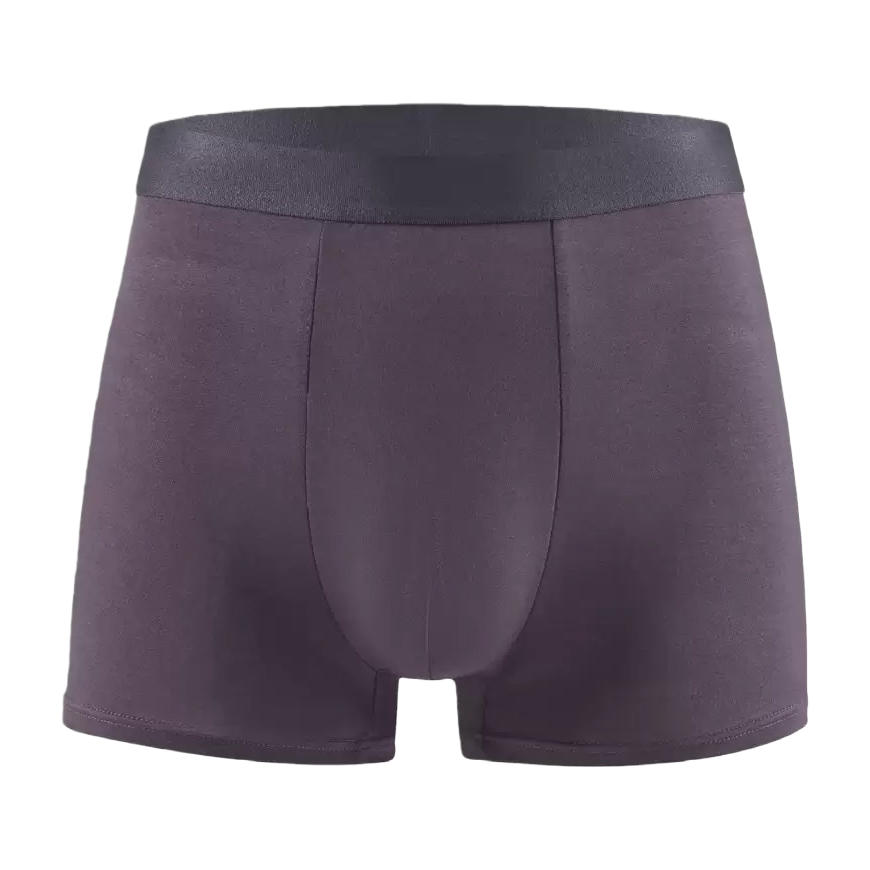 Dark grey pure cotton men's underwear with flat corners, comfortable and breathable basic style Item Picture