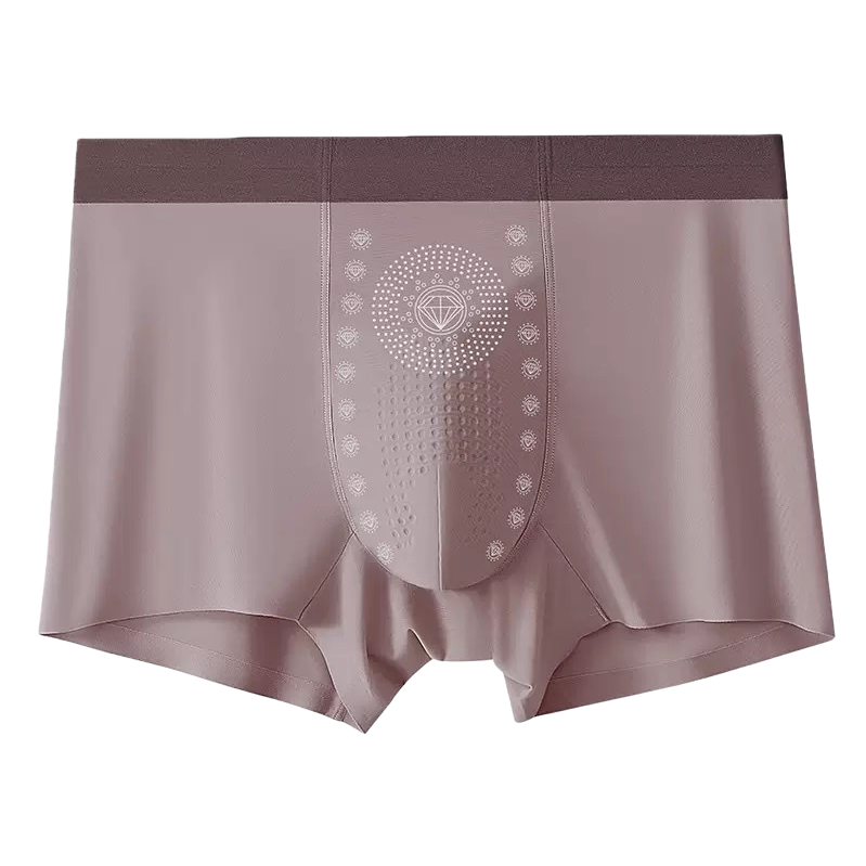 Grey pure cotton men's underwear, simple, comfortable and breathable four-corner shorts Item Picture