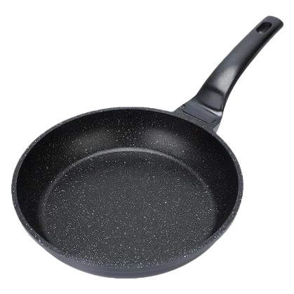 Black non-stick frying pan, a household flat pan without coating, a healthy cooking kitchenware Item Picture