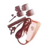White electric clipper and accessories, stainless steel blade, wireless portable hairdressing set Item Picture