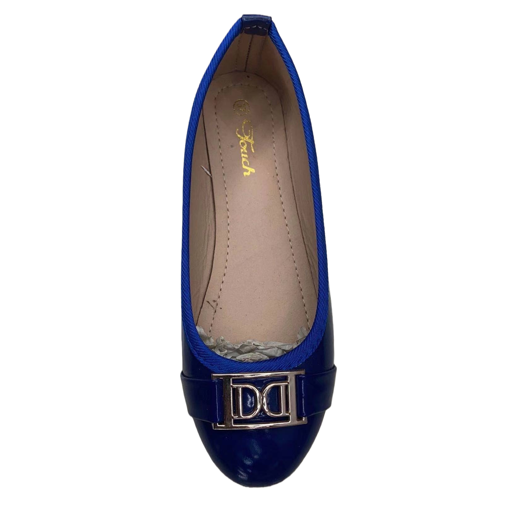 The blue women's flat shoes are comfortable soft-soled casual single shoes that go well with spring and autumn Item Picture