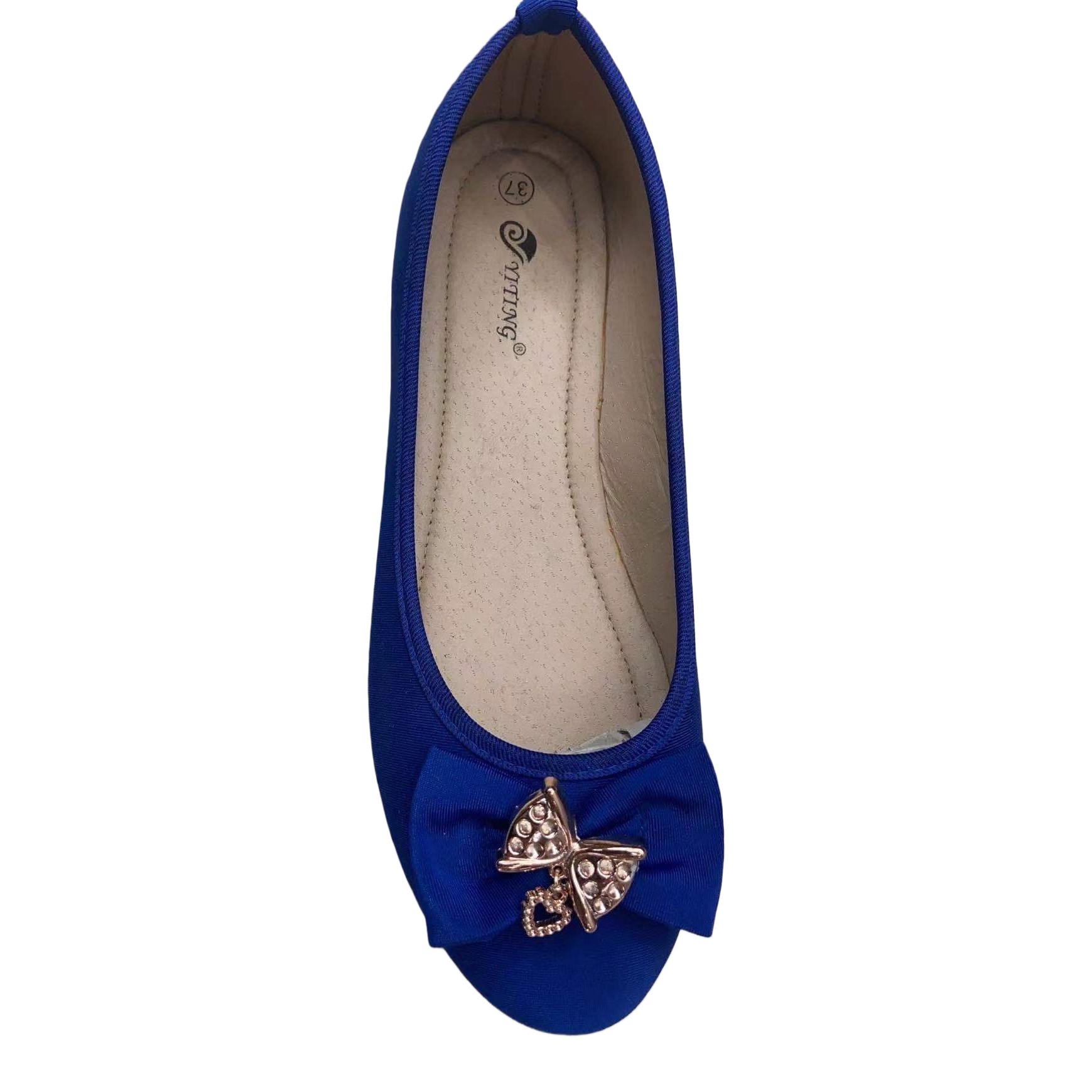 Blue flat shoes for women, casual, versatile and comfortable soft-soled single shoes Item Picture