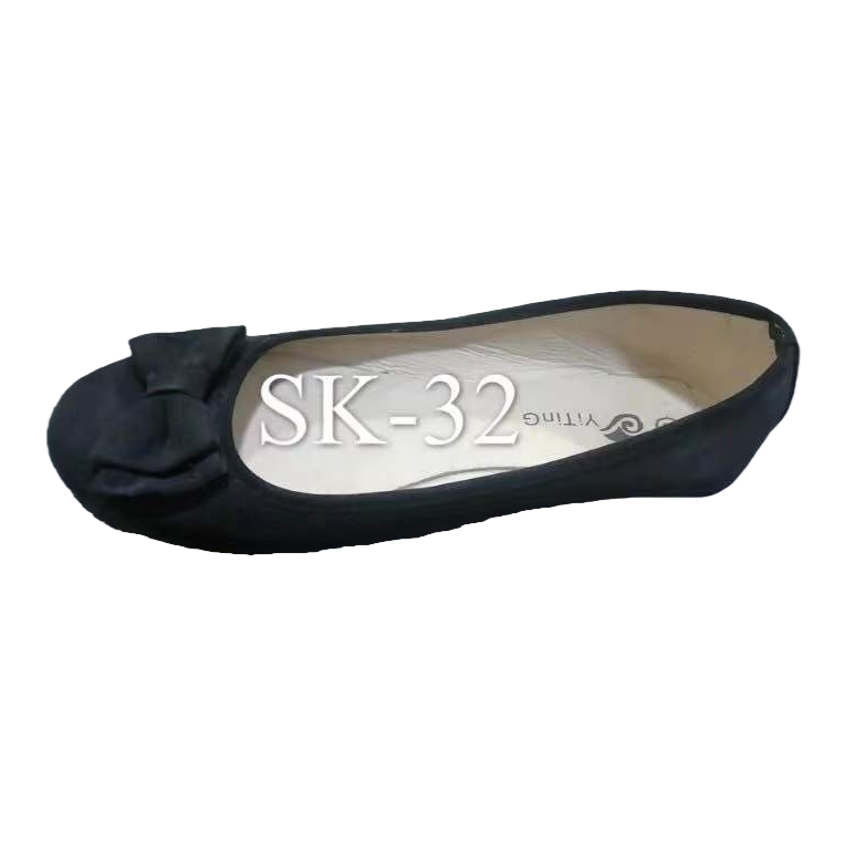 Black bow flat shoes for women's casual, versatile, soft-soled, anti-slip and comfortable single shoes Item Picture