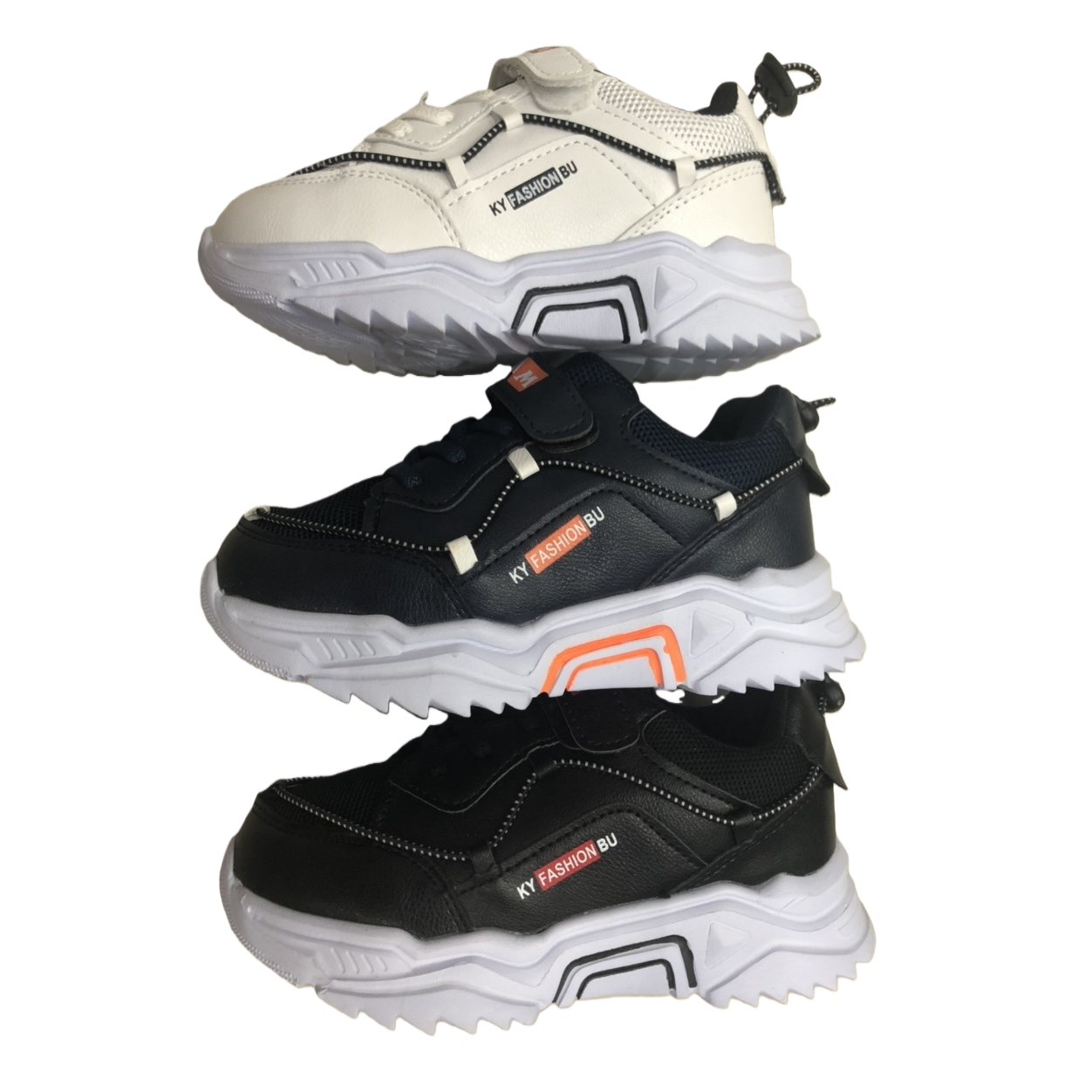 Black and white sneakers for both men and women, breathable, lightweight and casual running shoes Item Picture
