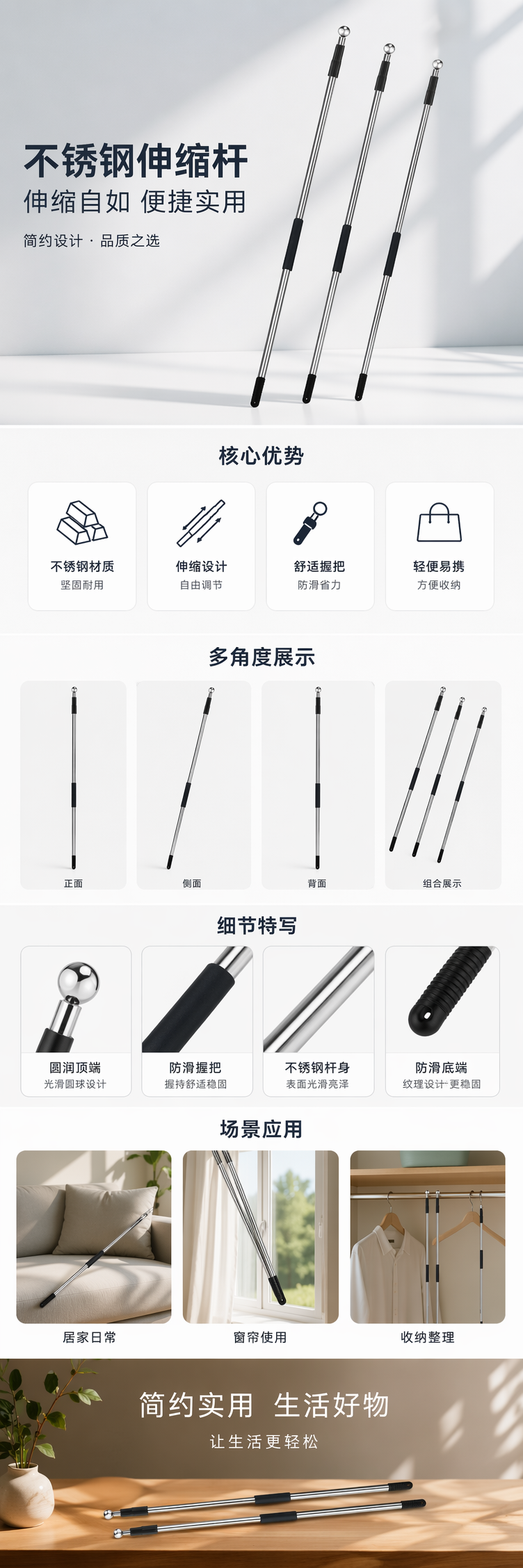 广告旗杆 不锈钢户外升降旗杆 室外广场旗杆定制详情1