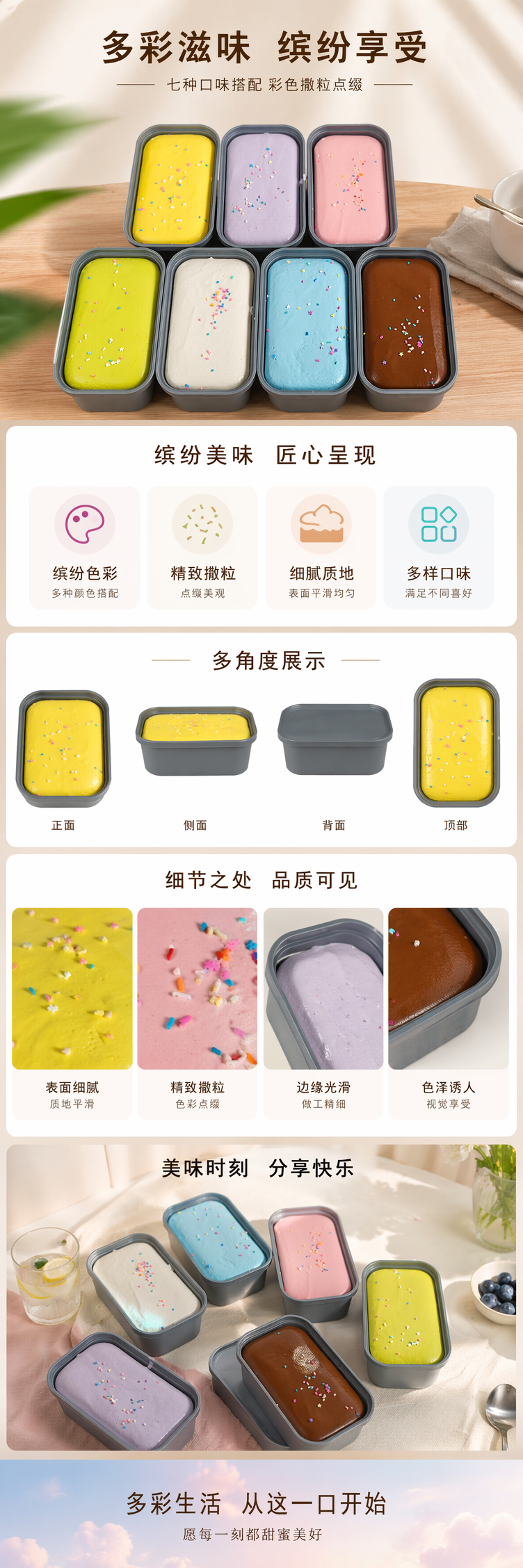彩色蛋糕糊 甜品烘焙原料 可食用色素调色浆 多色套装详情1