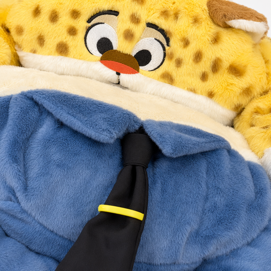 A cute yellow leopard-print plush toy pillow for home decoration Application Scenario