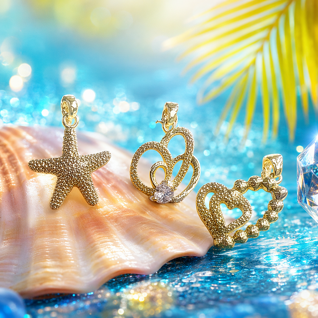 Golden starfish pendant, sterling silver 925 necklace, simple, fashionable and versatile for women Specification image