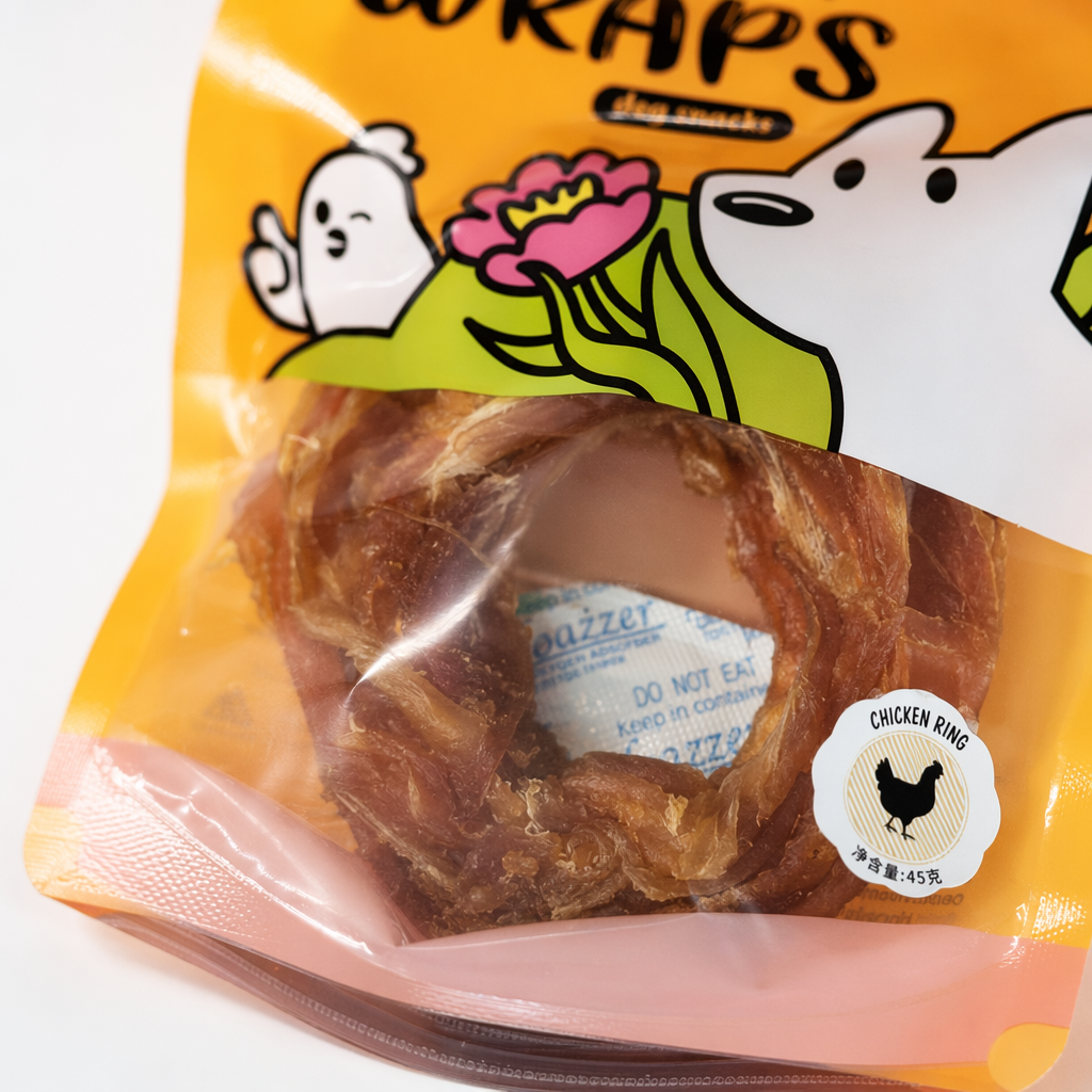 Chicken circle dog snacks, pet-specific training reward snacks, high protein and easy to digest Application Scenario
