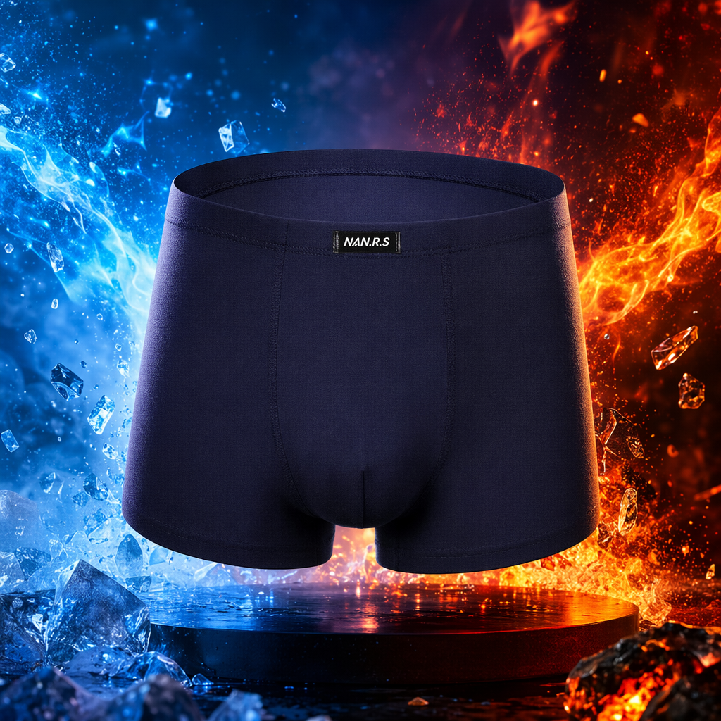 Dark blue pure cotton men's underwear with flat corners, comfortable and breathable basic style Specification image