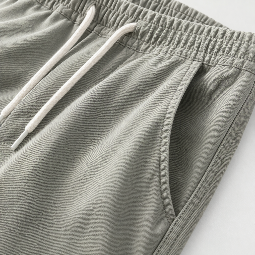 Light green drawstring casual pants for both men and women, loose and versatile sports pants Application Scenario